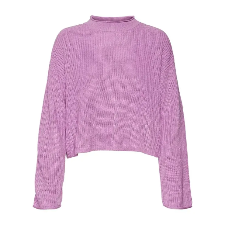VERO MODA Pull over manches longues vmsayla en maille Femme VIOLET CLAIR Clearance