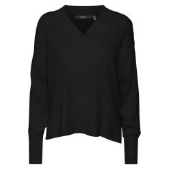 VERO MODA Pull over manches longues col V Femme NOIR Online