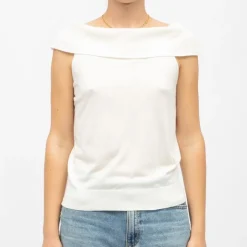 LA PETITE ETOILE Pull épaules dénudées megan maille fine Femme BLANC ECRU Online