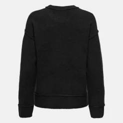 ONLY Pull épuré maille hazel col rond Femme NOIR Discount