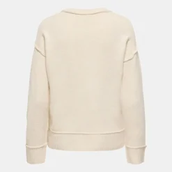 ONLY Pull épuré maille hazel col rond Femme BLANC ECRU Hot