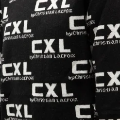 CXL BY CHRISTIAN LACROIX Pull uni manches longues col rond imprimé logo Garçon NOIR Clearance