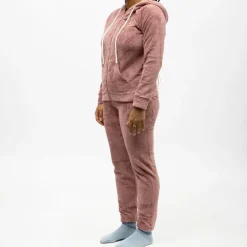 LULU CASTAGNETTE Pyjama polaire à capuche zippé Femme ROSE Best