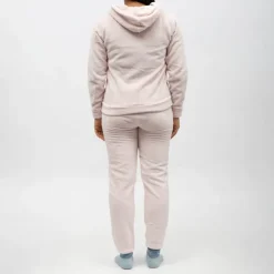 LULU CASTAGNETTE Pyjama polaire à capuche zippé Femme ROSE CLAIR Discount