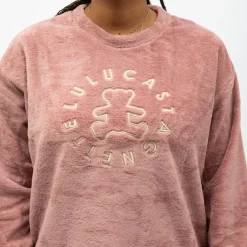 LULU CASTAGNETTE Pyjama polaire doux col rond pantalon regular Femme ROSE Clearance