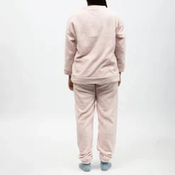 LULU CASTAGNETTE Pyjama polaire doux col rond pantalon regular Femme ROSE CLAIR Hot
