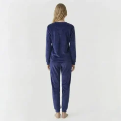BILL TORNADE Pyjama velours logo 27163 Femme VIOLET Outlet
