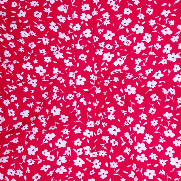 DEELUXE 74 Robe à boutons fleurie Fille Enfant ROUGE