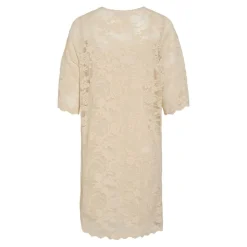 VILA Robe à dentelles Lorna manches 3/4 birch Femme BEIGE Online