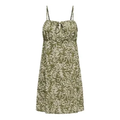 ONLY Robe à fines bretelles ajustée à imprimé Femme KAKI Discount