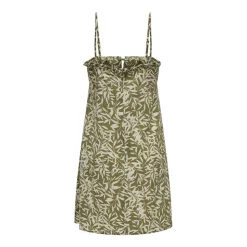 ONLY Robe à fines bretelles ajustée à imprimé Femme KAKI Discount