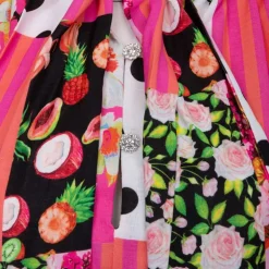 HOLLY AND JOEY Robe à motifs avec ruban intégré jupon dentelle Femme ROSE New