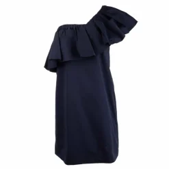 TOMMY HILFIGER Robe asymétrique courte de cocktail avec grand volant Femme BLEU FONCE Best