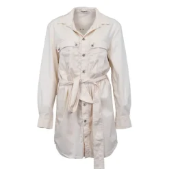 PLEASE Robe chemise divisa Femme BLANC ECRU Online