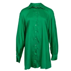 IMPERIAL Robe chemise satinée dos nu Femme VERT Discount