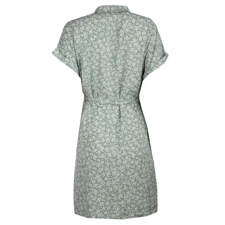 VERO MODA Robe chemise verte ceinturée à petites fleurs Femme VERT CLAIR Online