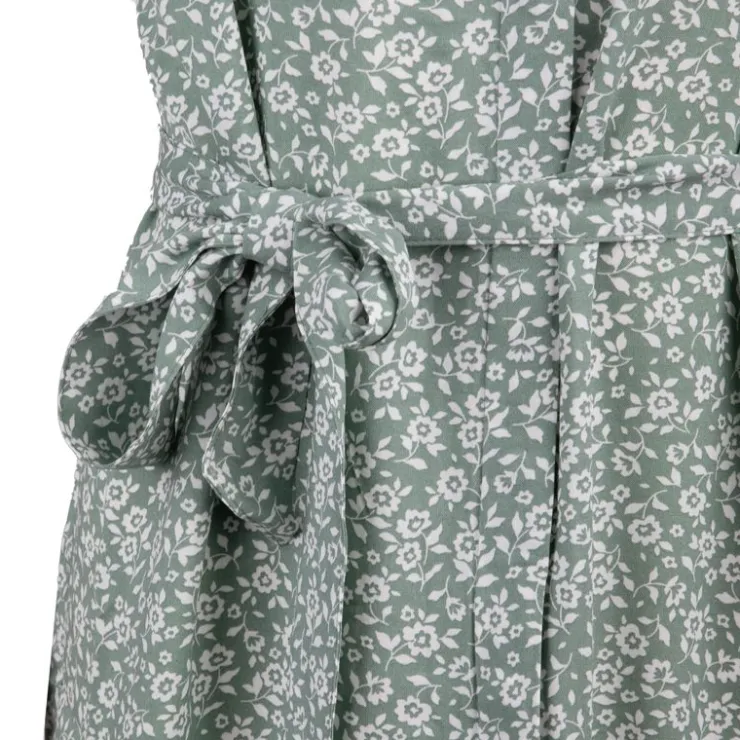 VERO MODA Robe chemise verte ceinturée à petites fleurs Femme VERT CLAIR Online