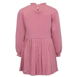 CXL BY CHRISTIAN LACROIX Robe coton plissée boutons bijoux manches à volants fille Enfant ROSE Clearance