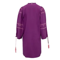 ANTIK BATIK Robe coton purple lima avec broderie Femme VIOLET Discount