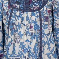 ANTIK BATIK Robe coton salma imprimé fleurs Femme BLEU Sale