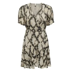 ONLY Robe courte à volants onlelena Femme BEIGE Sale