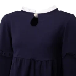 CXL BY CHRISTIAN LACROIX Robe courte col à volants manches longues fille Enfant BLEU FONCE Clearance