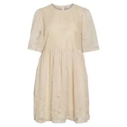 VILA Robe courte dentelle kayle manches 3/4 black Femme BEIGE Best