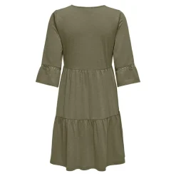 JDY Robe courte évasée manches 3/4 Femme KAKI Outlet