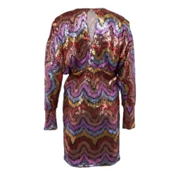 HOLLY AND JOEY Robe courte loly à sequins col v Femme MULTICOLORE