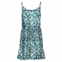 VERO MODA Robe courte sans manches col v imprimé cordon Femme BLANC ECRU New