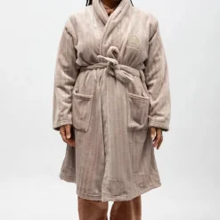 LULU CASTAGNETTE Robe de chambre douce polaire Femme ROSE POUDRE Outlet