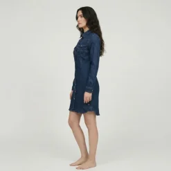 LES TROPEZIENNES PAR M.BELARBI Robe denim guetna Femme BLEU New