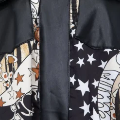 HOLLY AND JOEY Robe Didi longue bi matière imprimé à motifs Femme NOIR Hot