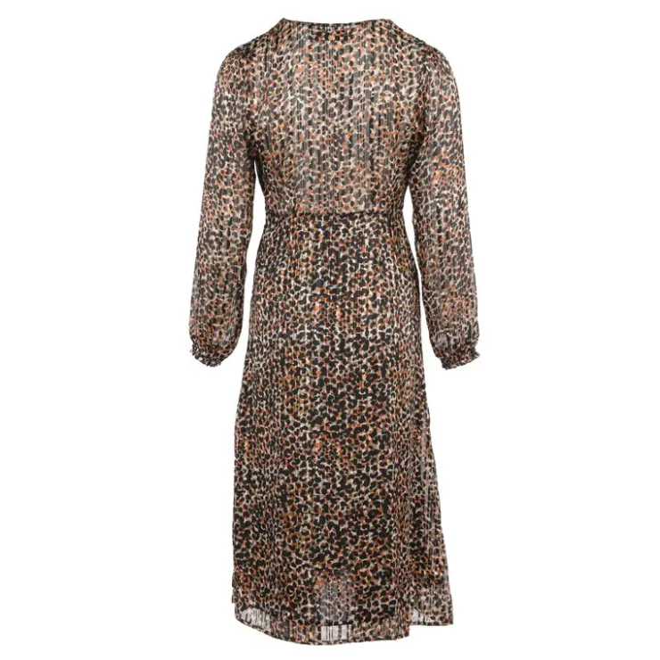 DEELUXE 74 Robe drika imprimé léopard Femme MARRON CLAIR Sale