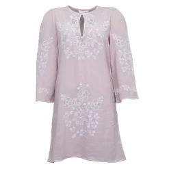 ANTIK BATIK Robe d'été courte avec broderie vana1Femme ROSE POUDRE Sale