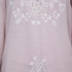 ANTIK BATIK Robe d'été courte avec broderie vana1Femme ROSE POUDRE Sale