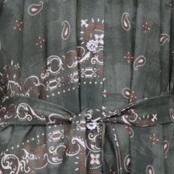 HOLLY AND JOEY Robe Fabuleuse avec boutons argentés imprimé bandana Femme KAKI Best