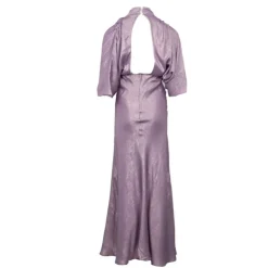 HOLLY AND JOEY Robe flora col cheminée à drapé dos nu Femme VIOLET CLAIR Sale