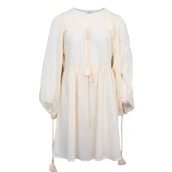 ANTIK BATIK Robe hita manches longues à nouer couleur clair Femme ORANGE CLAIR