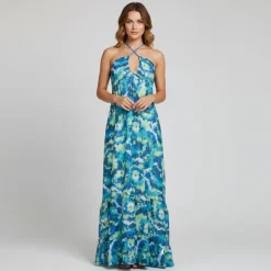 HOLLY AND JOEY Robe jade dentelle rh24 Femme BLEU ROI New