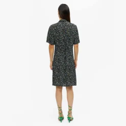 OBJECT Robe Janni chemise à petites fleurs Femme NOIR Sale