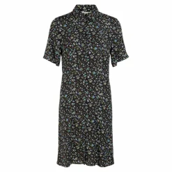 OBJECT Robe Janni chemise à petites fleurs Femme NOIR Sale