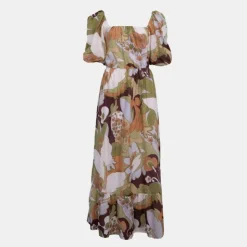 ANTIK BATIK Robe col carré bahia coton Femme KAKI Online