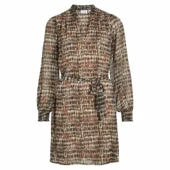 VILA Robe légère imprimée Femme MARRON New