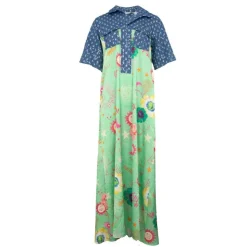 HOLLY AND JOEY Robe longue à fleurs didi jean avec pois Femme VERT CLAIR New