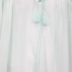 ANTIK BATIK Robe longue caftan hita col V Femme VERT CLAIR