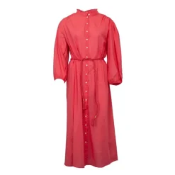 ANTIK BATIK Robe longue chemise à boutons oggy Femme ROSE Sale