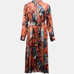 IMPERIAL Robe longue chemise à motif avec ceinture Femme MULTICOLORE Best