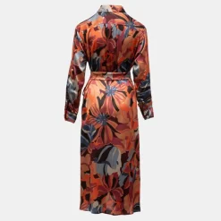 IMPERIAL Robe longue chemise à motif avec ceinture Femme MULTICOLORE Best