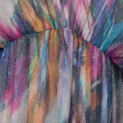 HOLLY AND JOEY Robe longue kyo col cheminée imprimé coloré Femme MULTICOLORE Clearance